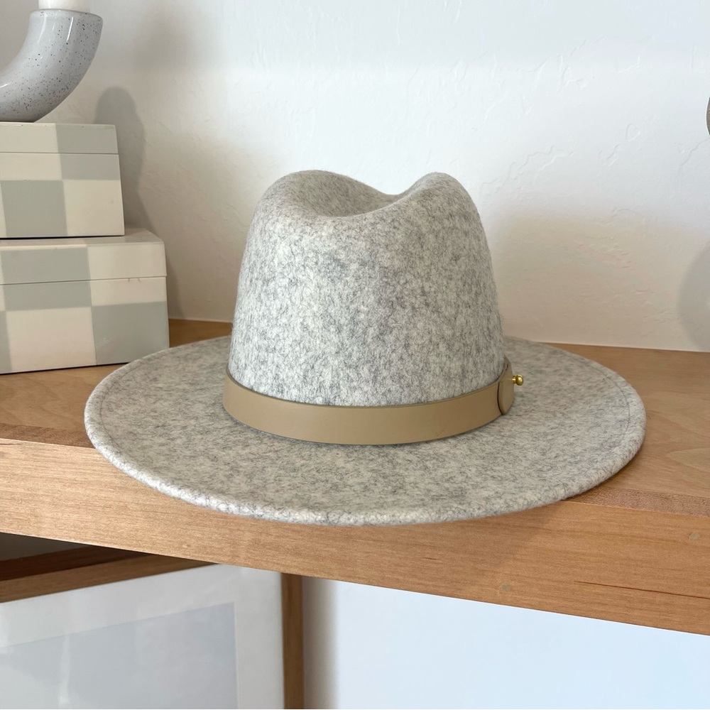 Lack of Color Carlo Mack 100% Wool Grey Fedora Boho Cowgirl Indie Hat Medium - Picture 5 of 11